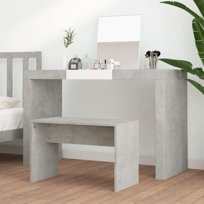 vidaXL - Kaptafelkruk - 70x35x45 - cm - bewerkt - hout - betongrijs