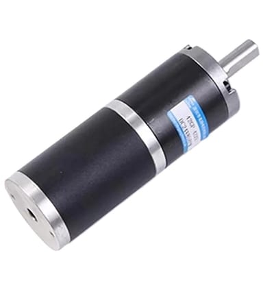 Planetaire Reductiemotor - DC Motor - Krachtige Aandrijving - Groot Koppel - 42 mm Diameter - Zilver