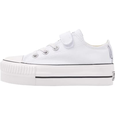 British Knights - Kaya Low Meisjes Sneakers Laag - Maat 31 - Wit - Katoen - Meiden Schoenen