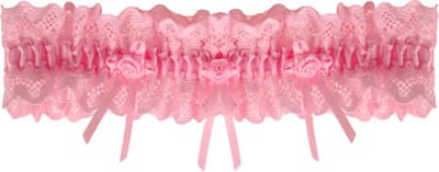 Kousenband roze kant
