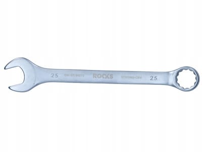 ROOKS Ring- en dopsleutel 25 mm, 31CrV3 staal, Dubbel Chroom