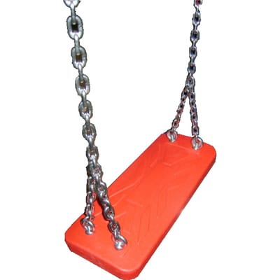 Rubberen schommel 45x16x4cm professioneel rood voor openbare speeltoestellen