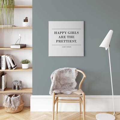 Canvas print DD123251 Happy Girls A.S. Création 0,5 x 0,5 m Wit Kantoor Hal/Gang Keuken Slaapkamer Woonkamer