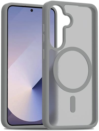 Solidenz Hoesje - Geschikt voor Samsung Galaxy S25 / S24 - FrostMag Backcover geschikt voor MagSafe - Titanium