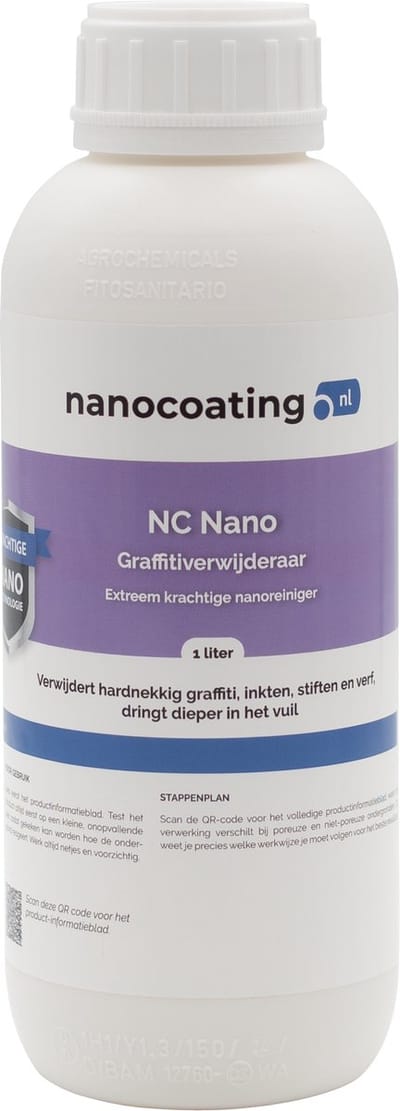 NC Nano Graffitiverwijderaar – Nano Graffitireiniger voor Hout, Metaal, Steen, Glas en Kunststof | Ondergrondvriendelijk
