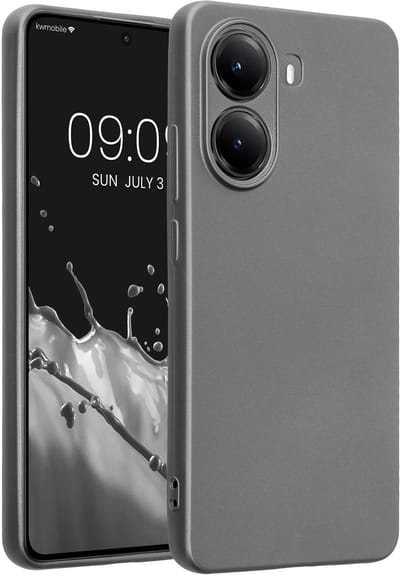 kwmobile metallic telefoonhoesje van TPU - geschikt voor Xiaomi Poco X7 Pro 5G - Flexible case voor smartphone - In metallic grijs