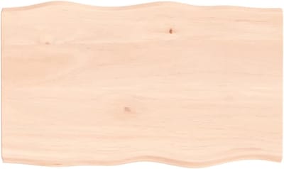 Tafelblad Eikenhout - Houten Blad - Tafel Verfraaien - Natuurlijke Rand - 100x60x4 cm - Bruin
