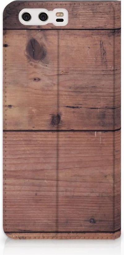 Huawei P10 Plus Book Wallet Case Old Wood