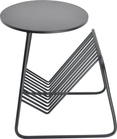 LOFT42 Pete Bijzettafel met Tijdschriften- of Krantenbak - Metaal - Mat Zwart - 45x32x40
