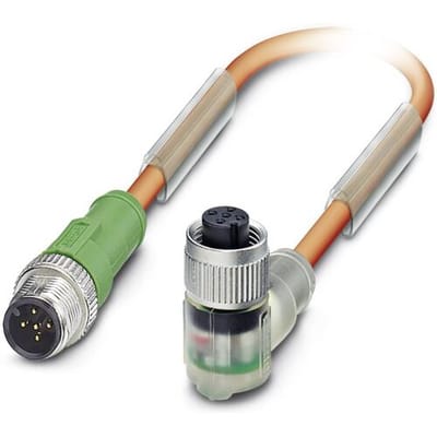 Phoenix Contact 1693979 Sensor/actuator connector, geassembleerd M12 Aantal polen (sensoren): 5 Stekker, recht, Bus, haaks 1.50 m 1 stuk(s)