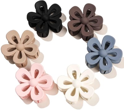 Daity Haarclips voor dames - Grote dikke haarbloem - antislip - sterke haarclip