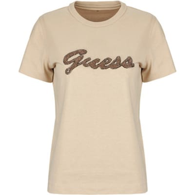 Guess  T-shirt Korte Mouw SS CN BEADS SCRIPT TEE