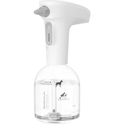 Automatische Zeepdispenser Voor Kat Huisdier Slimme Badkamer Vloeibare Zeep En Shampoo Schuimende Dispenser Hond Douche Accessoires wit