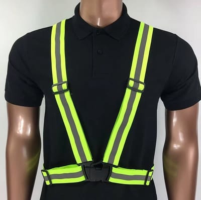 Verstelbaar Reflecterend Veiligheidsvest voor Fietsen, Hardlopen en Buitenactiviteiten – Elastisch, Lichtgewicht en Duurzaam voor Optimale Zichtbaarheid en Veiligheid in het Donker