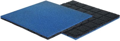 Rubber tegel met pen- en gat verbinding - 50 x 50 cm - 30 mm dik - Blauw