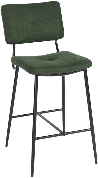 MEUBLES COSY Barstoel - Set van 6 - Donkergroen - Kruk - met rugleuning＆stabiel stalen frame - Microfiber Stof - Wit Moderne Look