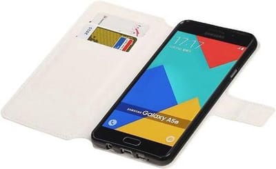 Cross Pattern TPU Bookstyle Hoesje - Wallet Case Telefoonhoesje - Geschikt voor Samsung Galaxy A5 2016 A510F Wit