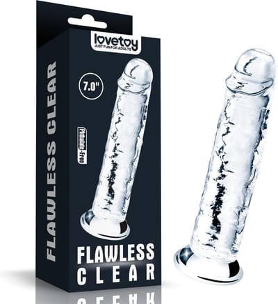 Lovetoy - Flawless - Dildo - 18 x 3,5 cm - Transparant