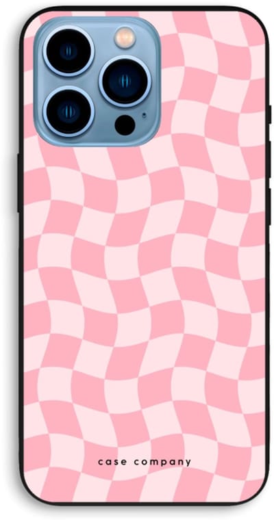 Case Company® - Hoesje geschikt voor iPhone 13 Pro Max hoesje - Grid Roos - Biologisch Afbreekbaar Telefoonhoesje - Bescherming alle Kanten en Schermrand