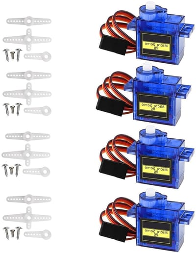 4 Stuks 9G Micro Motor voor RC Robot, Helicopter, Boot en Vliegtuig Modellen - Ideaal voor Mini Modelbouw en Arduino Projecten