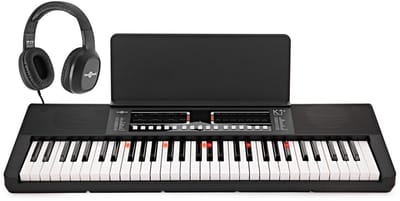 K1+ 61-toets Keyboard met Bluetooth, Toetsverlichting en Hoofdtelefoon van Gear4music