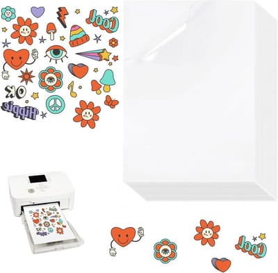 30 Vel Transparant Zelfklevend Papier A4 voor Printers, Printbare Stickers en Transparante Folie voor Laser- en Inkjetprinters, Ideaal voor Posters en Foto's
