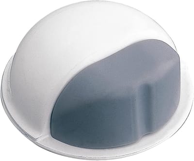 Witte metalen deurstopper 50mm - Vloerdeurstopper en deurbuffer