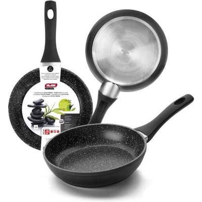Poêle - IBILI - Natura - 26 cm - Aluminium - Antiadhésif style pierre - Compatible induction