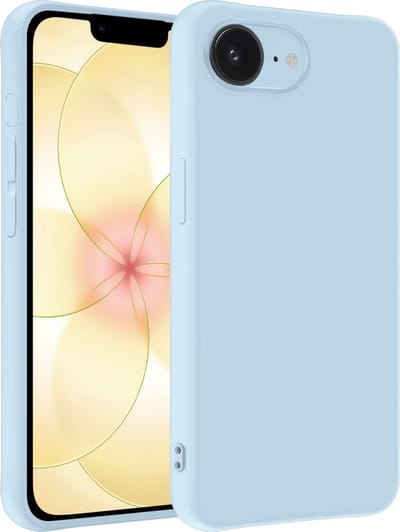 Hoesje - Geschikt voor Apple iPhone 17e - Sterk & Shockproof - Hoes Cover - Siliconen Case - Telefoonhoesjes - Lichtblauw
