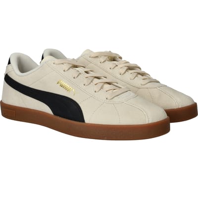 PUMA Puma Club II Unisex Sneakers - Alpine Snow-PUMA Black-PUMA Gold