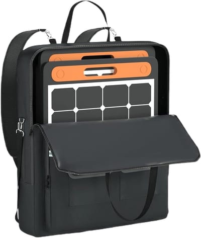 Zonnepaneeltas Opvouwbaar - Draagbare Oplader - Outdoor Energie - Versterkt Handvat - 55.88x11.94x64.77cm - Zwart