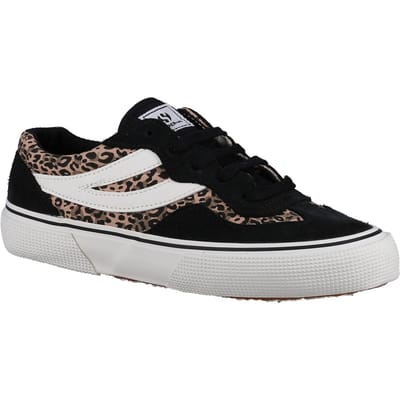 Superga 2941 Revolley Leather Vrouwen Zwart/Micro Luipaard Trainers