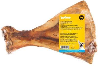 Boomy - Kalfsschouderblad - Gedroogde hondensnacks - Kauwbotten hond - Extra groot kauwbot voor grote honden - 100% kalfsbot - 40 tot 50 cm - 1st