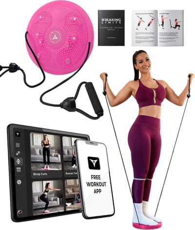 Breaking Limits Twister Disc – Balansbord – Twister Fitness – Draaischijf – Balance Board – Twister Fitpro – Buikspiertrainer – Roze