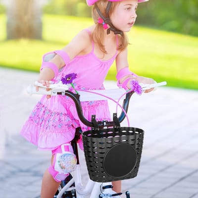 Kinderfietsmand - Fietsaccessoire Peuter - Spullen Vervoeren - Verstelbare Riemen - 21 x 15 cm - Zwart