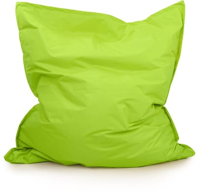 Drop & Sit - groot formaat zitzak/zitkussen - robuust nylon - appelgroen - 130 X 150 cm - voor binnen en buiten