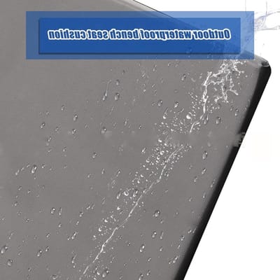 Dikke Zitkussens - Bankkussen Outdoor - Buiten Ontspannen - Waterdicht & Antislip - 165x35cm - Donkergrijs