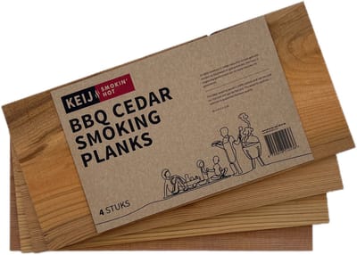 Keij Kamado Smokin' Hot - Cederhouten Rookplanken 4 stuks