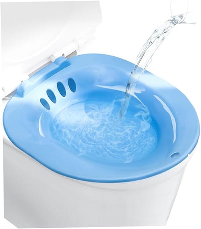 Zitbad Bidet Toilet - Perineum Reiniger - Persoonlijke Hygiëne - Opvouwbaar Ontwerp - 38.5 x 35.5 cm - Blauw