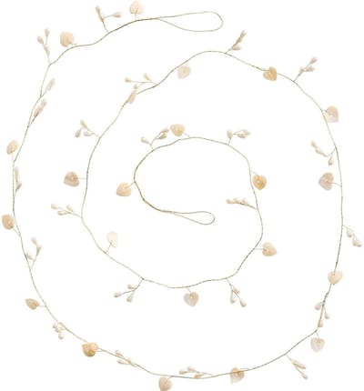 Ib Laursen - Slinger met witte hartjes en parels – 180 cm