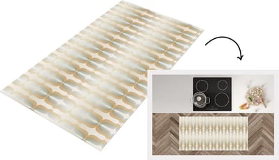 Keukenloper - Loper keuken - Vintage - Jaren 60 - Patronen - Ornament - 120x60 cm - Keukenloper vinyl