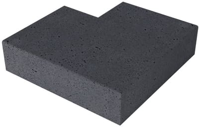 Massief hoek buiten antraciet 60/60 x 37 x 15 cm prijs per stuk Gar...