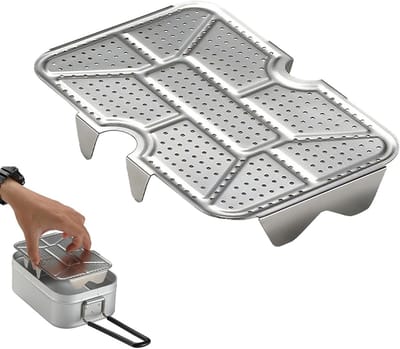 Steamer for Cooking, Camping Steamer Pan, Steamer Pan, Stainless Steel Steamer Pan, Multifunctional Steam Bowl, Steamer Pan Rack for Steam Cookware