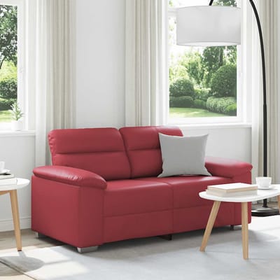 vidaXL - 2-zitsbank - wijnrood - 160x81x84 - cm - kunstleer