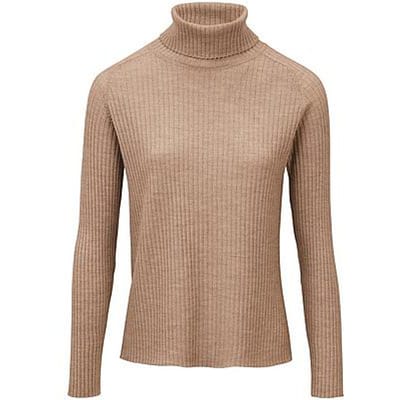 Coltrui 100% scheerwol lange mouwen Van Peter Hahn bruin