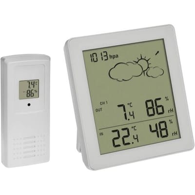 TFA Dostmann Funk-Wetterstation CLEAR 35.1168.02 Draadloos weerstation Verwachting voor 12 tot 24 uur Aantal sensoren m