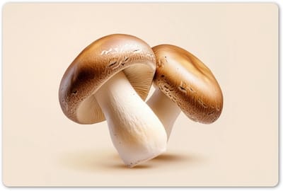 Placemats 45x30 cm - Placemat kunststof - 1 stuk - Champignons - Zacht - Beige - Borden onderleggers - Decoratie voor op tafel - Keuken tafeldecoratie accessoires - Vinyl onderlegger - Tafelversiering