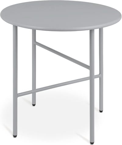 Ronde Bijzettafel - Tuintafel Balkontafel - Binnen Buiten Gebruik - Krasbestendig Metaal - Ø 44 cm - Grijs