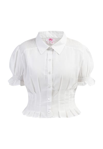 Mymo blouse met korte mouwen Dames wit