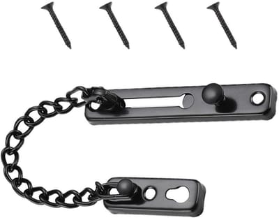 Cosensi - Security Door Chain - Deurketting - Stalen beveiliging voor deuren - Zwart - Diefstalbescherming - Veiligheidsketting - Geschikt voor deu...